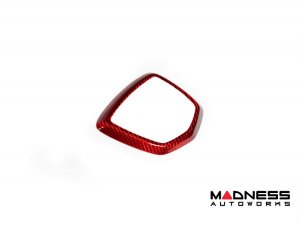 FIAT 500 ABARTH Rear Emblem Trim (1 piece) - Carbon Fiber - Red Candy